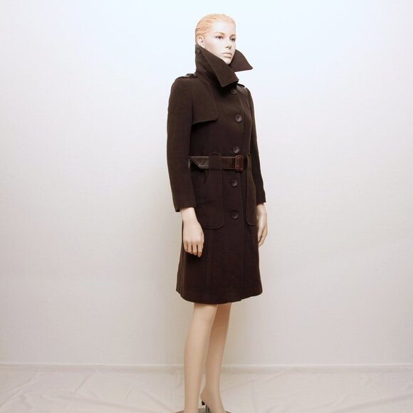 Elegant Brown Women's Coat - Picture 4 of 16